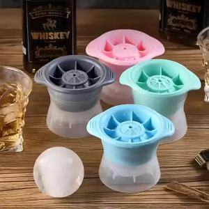 4/8Pcs Silicone Ice Ball Molds Large Sphere Ice Maker Easy Release Whiskey Cocktail Ice Mould for Bar Home Beverage Cooling Tool
