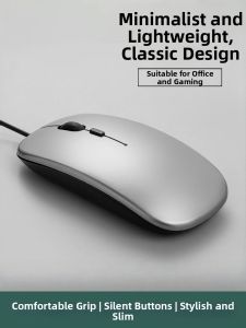 WOMINGTE | Quiet Office USB Cable Mouse Type-C
