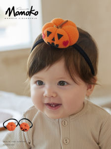 Adorable Handmade Pumpkin Headband for Babies Halloween Childrens Accessory Cartoon Girl Boy Baby Headwear Korean Style