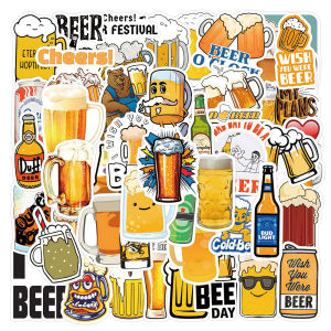 Bộ Nhãn Dán Hoạt Hình Bia Cheers Dành Cho Xe Đạp Sổ Tay Nhật Ký Tự Làm - Giảm Nhiệt Mùa Hè Đề Can Đồ Uống 10/30/50/110 Miếng Dán Hoạt Hình Mát Mẻ Đồ Chơi