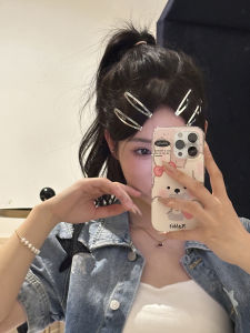 Cute Metal Hair Clips Womens New 2025 Hair Accessories Autumn Winter Forehead Clamp Face Wash Hairpins Korean Style Side Clips