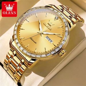 OLEVS Automatic Watch For Men Genuine Brand Waterproof Original Dual Calendar Swiss Mechanical Movement Fashion Luminous Mens Watches