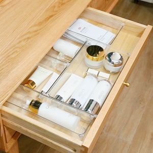 【Woody】 Drawer Organizer Trays Multifunctional Storage Box Durable Container For Kitchen Bedroom Bathroom Home Storage Boxes