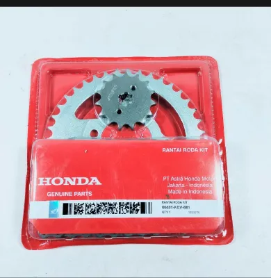 Paket Gear Set SUPRA X LAMA SUPRA FIT Old KEV (lengkap 1 set gear depanbelakang sama rantai) TO