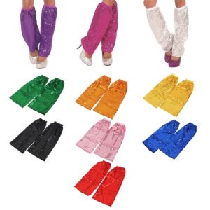 1pair Women Sequins Leg Warmers Sparkle Leg Sleeves Bling Foot Cover
