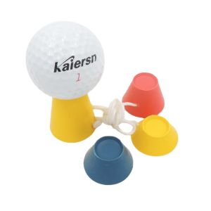 ติดตั้ง 4 ชิ้น C⭕ทีกอล์ฟยางพร้อมเชือกอุปกรณ์ฝึกซ้อมเสื่อกอล์ฟฤดูหนาว