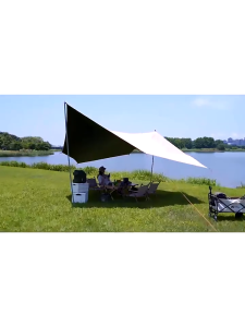 Outdoor Canopy Tent Camping Awning Tarp Waterproof Sunproof Black Coating Oxford Cloth UV Protection Ultralight Portable Shelter