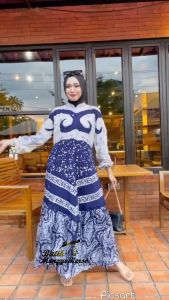 GAMIS TWILL PEKALONGAN ABSTRAK MALAMAN MODEL REMPEL V SIZE M L XXL | FASHION WANITA MUSLIMAH | BEST SELLER | RESLETING DEPAN BUSUI LENGAN PANJANG | HARGA PROMO BISA COD DIMANA SAJA | REAL PICT