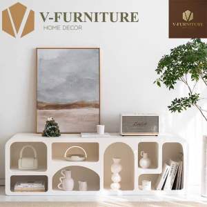 Tủ gỗ decor tủ trang trí phòng khách phòng ngủ tủ đựng đồ nhiều ngăn OWSLA sang trọng tiện lợi TG-22