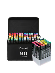 Touch Mark 3 Generation Marker Suit 30 Colors/40 Colors/60 Colors/80 Colors/168 Colors Alcohol Mark Pen Hand-Painted Design Painting Kit Suit Touch Genuine Goods Anime Brush Oblique Head round Head