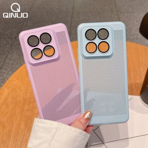 Heat Dissipation Cooling Mesh Case For Xiaomi Mi 14 13 12 11 Pro K60 Pro Lite Ultra Breathable Slim Shockproof Lens Cover