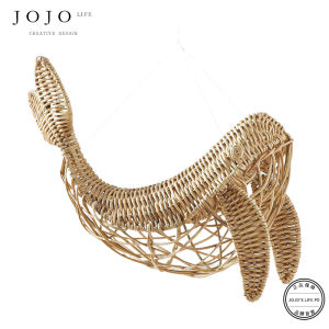 Handcrafted Whale Weaving Decoration Props Childrens Room Decorative Accessories Wall Markings Nordic Style Living Room Decor