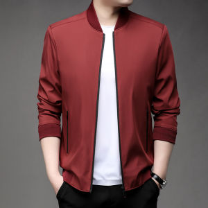 Áo Khoác Nam Thời Trang Cao Cấp Mùa Xuân Cổ Bóng Chày Kiểu Dáng Casual Khóa Kéo Lịch Lãm Dành Cho Thanh Niên Bố Size M-5XL Chất Liệu Polyester