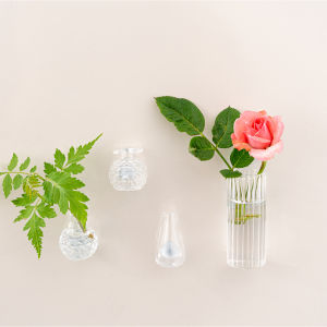 ติดประตูน้ำแข็งแบบแม่เหล็กขนาดเล็กพร้อมกระถางดอกไม้แก้ว ตกแต่งบ้าน กระถางดอกไม้แบบปลูกในน้ำ ของตกแต่งที่ดูดซับแม่เหล็ก