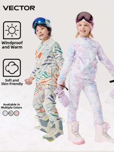 VECTOR | Childrens Warm Outdoor Underwear Set Stretchy Fleece Mid-layer