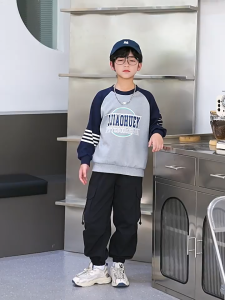 เสื้อกันหนาวบุขนหนามาก เสื้อยืดแขนยาวแฟชั่นเด็กโต รุ่น JJA 📌🔥 (พร้อมส่งในไทย).