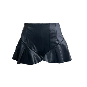 Quần Short Nữ Xòe Xếp Ly A-line Thời Trang Mùa Hè 2023 Quần Bó Lưng Thấp Vải Polyester Giản Dị Thường Ngày