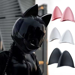 BLALION Motorcycle Helmet Cat Ears Decoration Motocross Helmet Accessories Silicone Cat Ears Sticker Cosplay Party Decorative