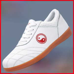 Soft Leather Tai Chi Shoes Mens Martial Arts Training Shoes Chen Family Village Tai Chi Sport Shoes Breathable Anti-Slip Casual