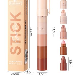 5Color Eyeshadow Pen Lazy Highlight Waterproof Eyeshadow Stick Long-lasting Pearlescent Fine Shimmer Lying Silkworm Highlight One Touch Shaped