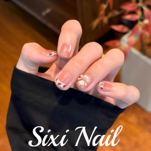 Hand-Painted Leopard Spot Star Pure Handmade Wearable Nails INS Style Dopaamine High-End White Enhancing Nail Art Stickers Fake Nails