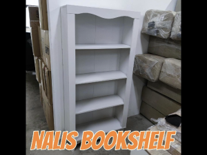 Flexidesignx Book Shelf 2/3/4 Tier Storage Rack Display Cabinet – Walnut / White NALIS