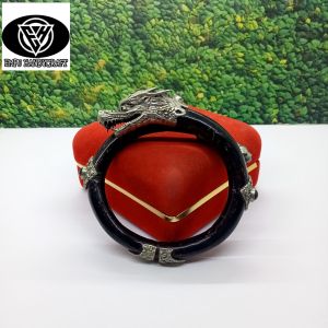 Gelang akar Bahar hitam variasi alpaka