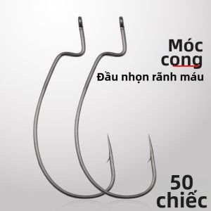 Móc Cá Có Rãnh Máu Dùng Cho Mồi Nhựa