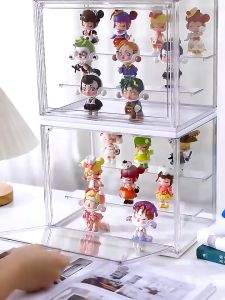 Blind Box Storage Cabinet Toy Display Storage Box Transparent Pop Mart Dust Proof Cabinet Dust-Proof Box Display Rack 盲盒收纳盒