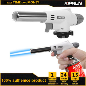 KIPRUN Flamethrower Camping Gas Torch Multipurpose Welding Fire Maker FlameGun Gas Blow Welding Torchs Automatic Flamethrower for Picnic Cooking BBQ Soldering Adjustable Blow