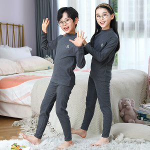 Kids Pajama Sets Autumn Winter Thermal Underwear Suit Girls Boys Cotton Outfits Teens Clothes No Trace Warm Sleepwear 3-14 Years