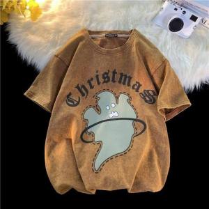 PAZHAOLANG | Oversized Ghost Cartoon Print Tshirt