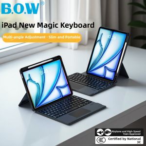 B.O.W | Touchpad Supported Thin Case with Stylus Holder for 11 inch iPad Bluetooth Keyboard Integrated