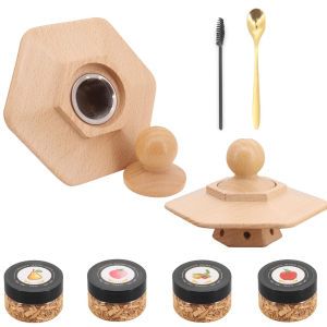 Wooden Cocktail Smoker Kit Whiskey Smoker Infuser Kit Old Fashioned Drink Kit Ideal Gift for Boyfriend Husband Dad Bar Supplies