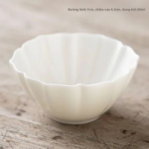 Bộ Ấm Chén Trà Sứ Trắng Ngọc Jade Bộ Dụng Cụ Pha Trà Kung Fu Chén Đơn Đồ Dùng Nhà Bếp Phòng Ăn Quầy Bar - Đồ Dùng Nghệ Thuật Của PDQ
