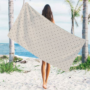BILIBILI | beige brown polka dot Beach Towels Ultra Lightweight Quick Drying Super Absorbent Summer Essential Fast-Drying Towel for Beach