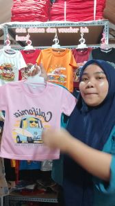 Code8.id DTF2 Baju Kaos Distro Harian Atasan Anak Laki Laki Motif Monster Surfing Day Keren