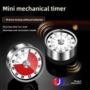 MONLEYTA | Kitchen Timer Magnetic Absorption Study Reminder Cooking Stopwatch Self-Discipline Learning Tool ManliTa H0625162618