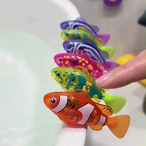 Photosensitive swimming clownfish realistic electric pet robotic fish aquarium decoration cat teasing robotic fish sea fishi