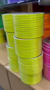 NUVO เทปตีเส้น เทปสีสะท้อนแสง สติกเกอร์ตีเส้น สติกเกอร์อเนกประสงค์ Line Sticker 9mmx9y สีสะท้อนแสง ราคา/ม้วน | คลังกระดาษ