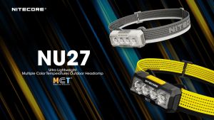 Nitecore NU27 Headlamp - 600 Lumens - Multiple Color Temperatures - Diffusing Sack - 56g - IP66
