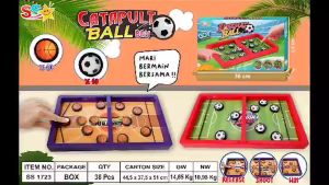 Smile - Mainan Anak Board Game Sling Puck - Battle Catapult Ball Basketball Dan Football
