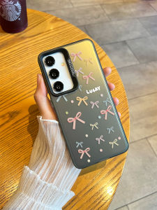 เคสโทรศัพท์ลายผีเสื้อสีสันสดใสสำหรับ Samsung S25/S24 Galaxy เคสป้องกันแบบแข็งนุ่มสวยงามและสร้างสรรค์สำหรับผู้หญิง