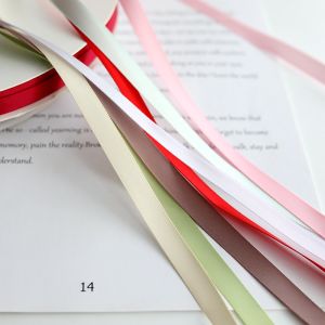 ริบบิ้นซาตินสองหน้าคุณภาพสูง 9 มม. วัสดุดอกกุหลาบสีสันสดใสสำหรับงานแต่งงาน DIY อุปกรณ์งานฝีมือ ริบบิ้นผ้าไหม