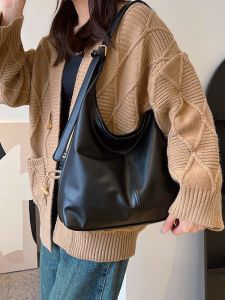 JIFANPAUL | Large Capacity Simple Retro Leather Shoulder Bag