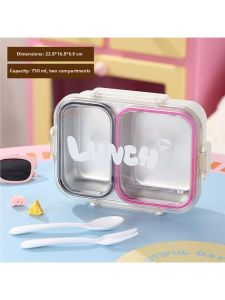 ZHIZHILIANYU | Transparent Partitioned Meal Prep Bento Box Sealed Insulated