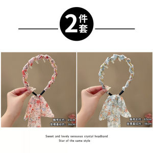 Floral Sash Hairband Womens Integrated Hair Ties Outdoor Wearable Headbands Stylish Hair Accessories Korean Style