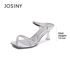 Josiny | Glitter Rhinestone High Heels Sandals