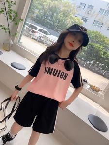 (18-52kg) Bộ đồ đồ bộ bé gái ngắn tay mẫu Unu từ 5-16 tuổi. Quần áo trẻ em mùa hè cộc tay cho bé thời trang phong cách năng động. Bảng size ở ảnh cuối