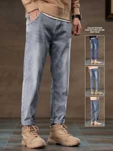 ROMON | Quần Jeans Nam Romon Ống Thẳng Rộng Mùa Xuân Thu Quần Thường Ngày Co Giãn Thời Trang Cạp Trung Quần Jeans Denim Nam